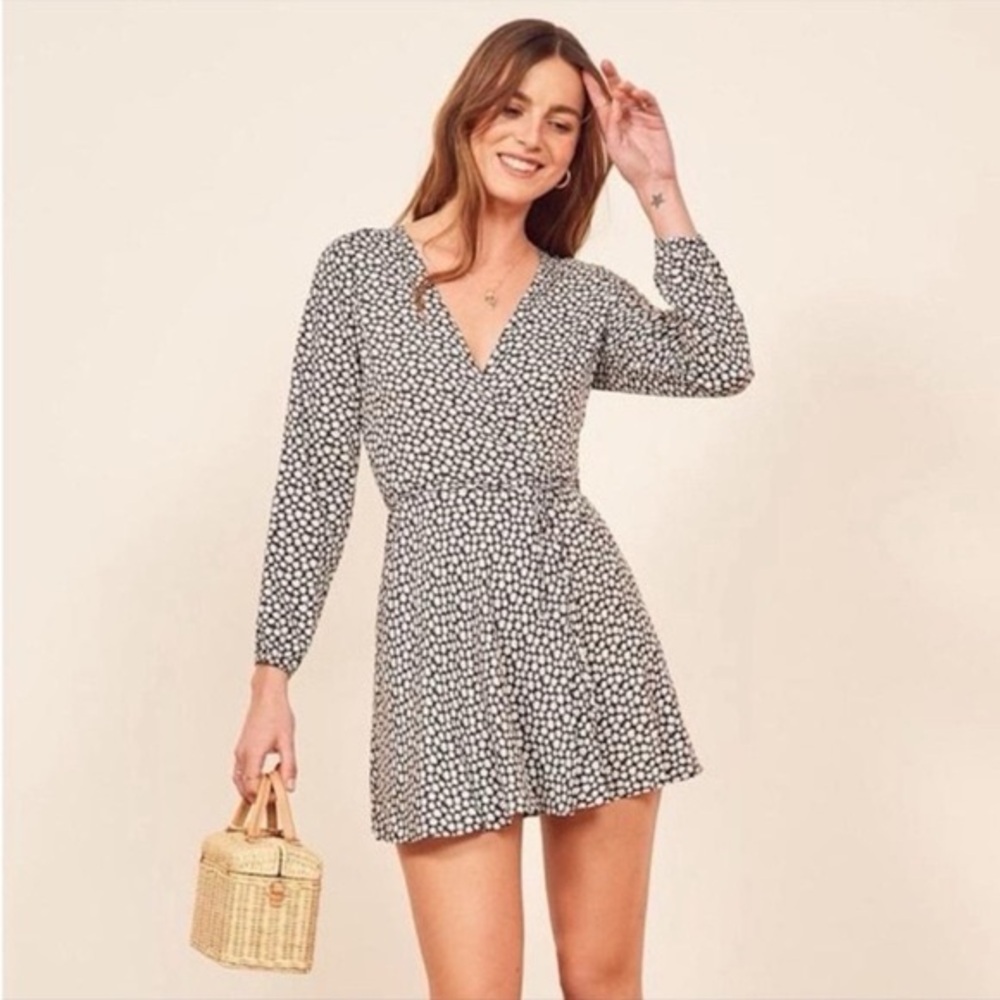 Reformation “Fuchsia” Wrap Dress in Coronado